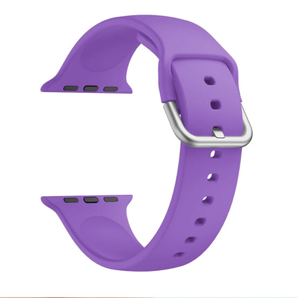 Single-color Silicone Buckle Replacement Strap Watchband For Apple Watch Series, 7 41mm / 6 & SE & 5 & 4 40mm / 3 & 2 & 1 38mm, 7 45mm / 6 & SE & 5 & 4 44mm / 3 & 2 & 1 42mm - DealBuddy