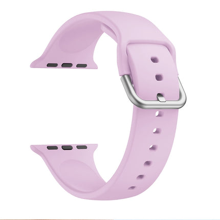 Single-color Silicone Buckle Replacement Strap Watchband For Apple Watch Series, 7 41mm / 6 & SE & 5 & 4 40mm / 3 & 2 & 1 38mm, 7 45mm / 6 & SE & 5 & 4 44mm / 3 & 2 & 1 42mm - DealBuddy