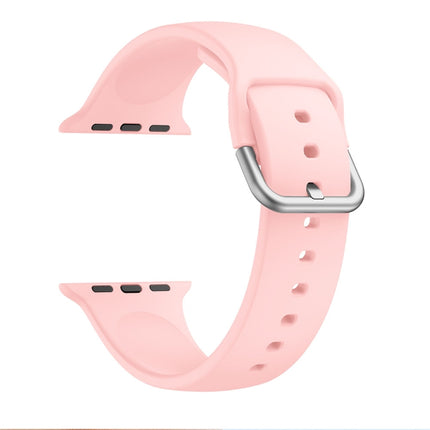 Single-color Silicone Buckle Replacement Strap Watchband For Apple Watch Series, 7 41mm / 6 & SE & 5 & 4 40mm / 3 & 2 & 1 38mm, 7 45mm / 6 & SE & 5 & 4 44mm / 3 & 2 & 1 42mm - DealBuddy