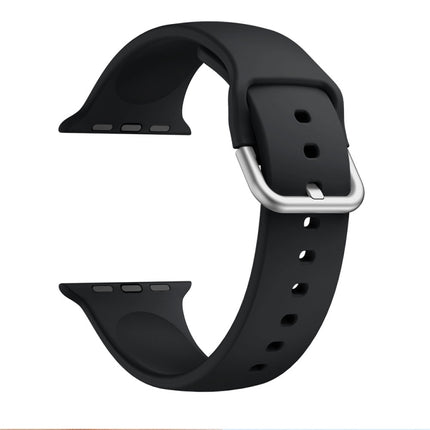 Single-color Silicone Buckle Replacement Strap Watchband For Apple Watch Series, 7 41mm / 6 & SE & 5 & 4 40mm / 3 & 2 & 1 38mm, 7 45mm / 6 & SE & 5 & 4 44mm / 3 & 2 & 1 42mm - DealBuddy
