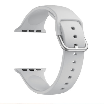 Single-color Silicone Buckle Replacement Strap Watchband For Apple Watch Series, 7 41mm / 6 & SE & 5 & 4 40mm / 3 & 2 & 1 38mm, 7 45mm / 6 & SE & 5 & 4 44mm / 3 & 2 & 1 42mm - DealBuddy