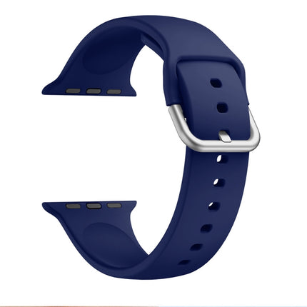 Single-color Silicone Buckle Replacement Strap Watchband For Apple Watch Series, 7 41mm / 6 & SE & 5 & 4 40mm / 3 & 2 & 1 38mm, 7 45mm / 6 & SE & 5 & 4 44mm / 3 & 2 & 1 42mm - DealBuddy