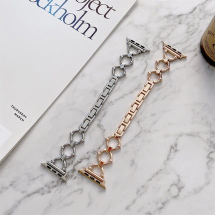 O-shaped Chain Metal Replacement Strap Watchband For Apple Watch Series - DealBuddy