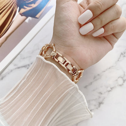 O-shaped Chain Metal Replacement Strap Watchband For Apple Watch Series - DealBuddy