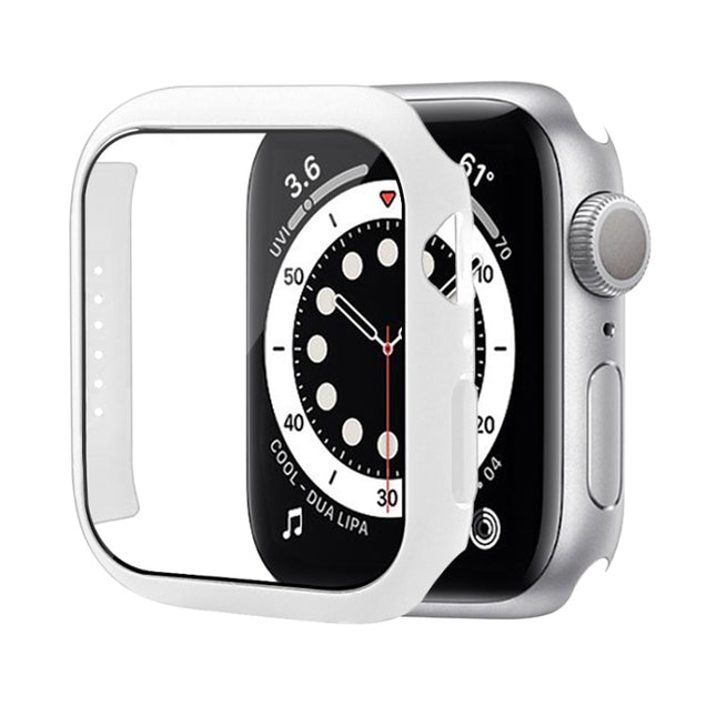 Shockproof PC Protective Case with Tempered Glass Film, For Apple Watch Series 9 / 8 / 7 41mm, For Apple Watch Series 9 / 8 / 7 45mm, For Apple Watch Series 8 / 7 41mm - DealBuddy