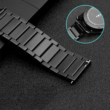 For Samsung Smart Watch One-bead Steel Butterfly Buckle Replacement Strap Watchband