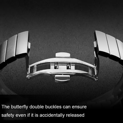 For Samsung Smart Watch One-bead Steel Butterfly Buckle Replacement Strap Watchband, 18mm, 20mm, 22mm - DealBuddy
