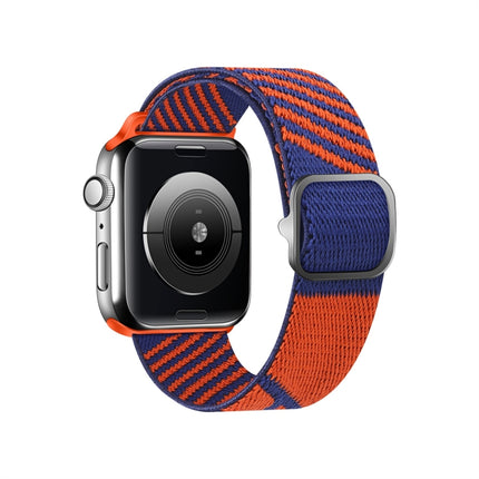 Two-color Nylon Braid Replacement Wrist Strap Watchband For Apple Watch Series, 7 41mm / 6&SE&5&4 40mm / 3&2&1 38mm, 7 45mm / 6&SE&5&4 44mm / 3&2&1 42mm - DealBuddy