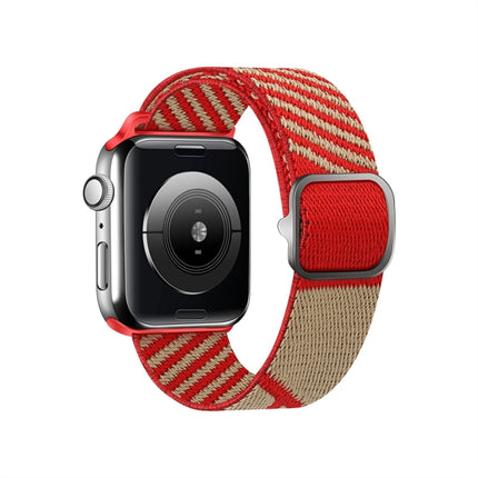 Two-color Nylon Braid Replacement Wrist Strap Watchband For Apple Watch Series, 7 41mm / 6&SE&5&4 40mm / 3&2&1 38mm, 7 45mm / 6&SE&5&4 44mm / 3&2&1 42mm - DealBuddy
