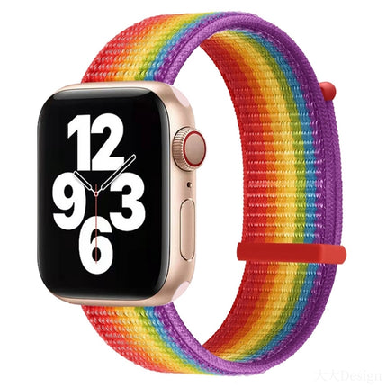 Hook and Loop Fastener Dual Section Replacement Watchband For Apple Watch Series, 7 41mm / 6&SE&5&4 40mm / 3&2&1 38mm, 7 45mm / 6&SE&5&4 44mm / 3&2&1 42mm - DealBuddy