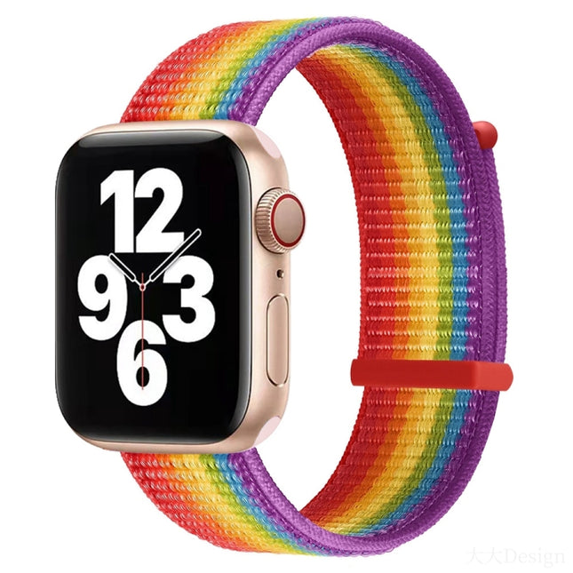 Hook and Loop Fastener Dual Section Replacement Watchband For Apple Watch Series, 7 41mm / 6&SE&5&4 40mm / 3&2&1 38mm, 7 45mm / 6&SE&5&4 44mm / 3&2&1 42mm - DealBuddy