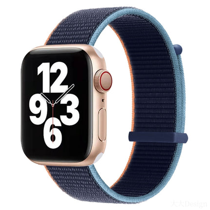 Hook and Loop Fastener Dual Section Replacement Watchband For Apple Watch Series, 7 41mm / 6&SE&5&4 40mm / 3&2&1 38mm, 7 45mm / 6&SE&5&4 44mm / 3&2&1 42mm - DealBuddy