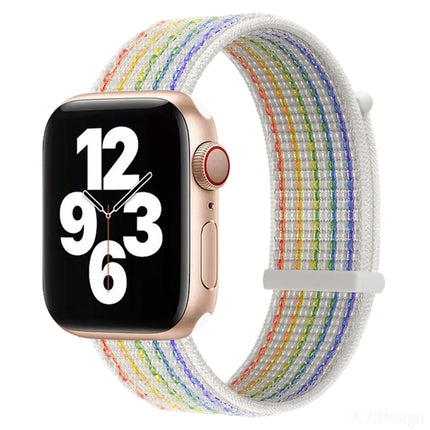 Hook and Loop Fastener Dual Section Replacement Watchband For Apple Watch Series, 7 41mm / 6&SE&5&4 40mm / 3&2&1 38mm, 7 45mm / 6&SE&5&4 44mm / 3&2&1 42mm - DealBuddy