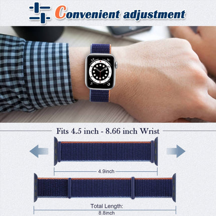 Hook and Loop Fastener Dual Section Replacement Watchband For Apple Watch Series - DealBuddy