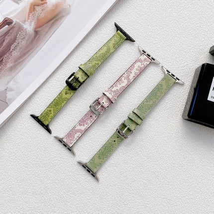 Small Slim Ethnic Leather Replacement Wrist Strap Watchband For Apple Watch Series, 7 41mm / 6&SE&5&4 40mm / 3&2&1 38mm, 7 45mm / 6&SE&5&4 44mm / 3&2&1 42mm - DealBuddy