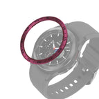 For Samsung Galaxy Watch4 Classic 42mm / Wine Red Ring Black Letter
