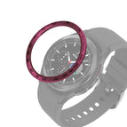 For Samsung Galaxy Watch4 Classic 42mm / Wine Red Ring Black Letter