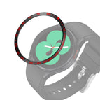 For Samsung Galaxy Watch4 Classic 46mm / Black Ring Red Letter