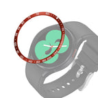 For Samsung Galaxy Watch4 Classic 46mm / Red Ring White Letter