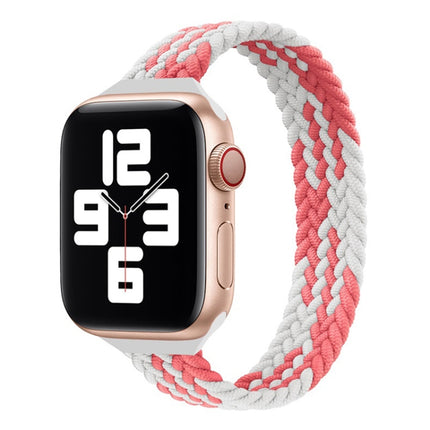 Small Waist Single Loop Nylon Braid Replacement Watchband For Apple Watch Series, XS 135mm, XS 130mm, 7 41mm / 6&SE&5&4 40mm / 3&2&1 38mm