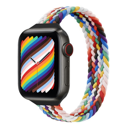 Small Waist Single Loop Nylon Braid Replacement Watchband For Apple Watch Series - DealBuddy