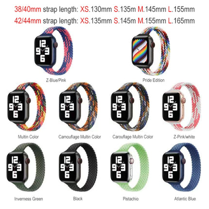 Small Waist Single Loop Nylon Braid Replacement Watchband For Apple Watch Series, XS 135mm, XS 130mm, 7 41mm / 6&SE&5&4 40mm / 3&2&1 38mm - DealBuddy