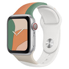 Morandi Series Contrast Color Silicone Replacement Watchband For Apple Watch Series, 7 41mm / 6&SE&5&4 40mm / 3&2&1 38mm, 7 45mm / 6&SE&5&4 44mm / 3&2&1 42mm - DealBuddy