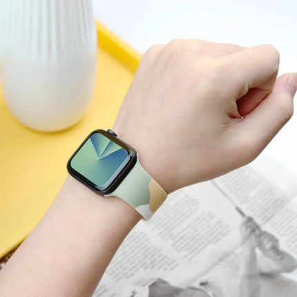 Morandi Series Contrast Color Silicone Replacement Watchband For Apple Watch Series, 7 41mm / 6&SE&5&4 40mm / 3&2&1 38mm, 7 45mm / 6&SE&5&4 44mm / 3&2&1 42mm - DealBuddy