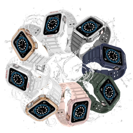 Silicone Integrated Replacement Strap Watchband For Apple Watch Series, For Apple Watch Series 9&8&7 45mm / SE&6&5&4 44mm / 3&2&1 42mm - DealBuddy