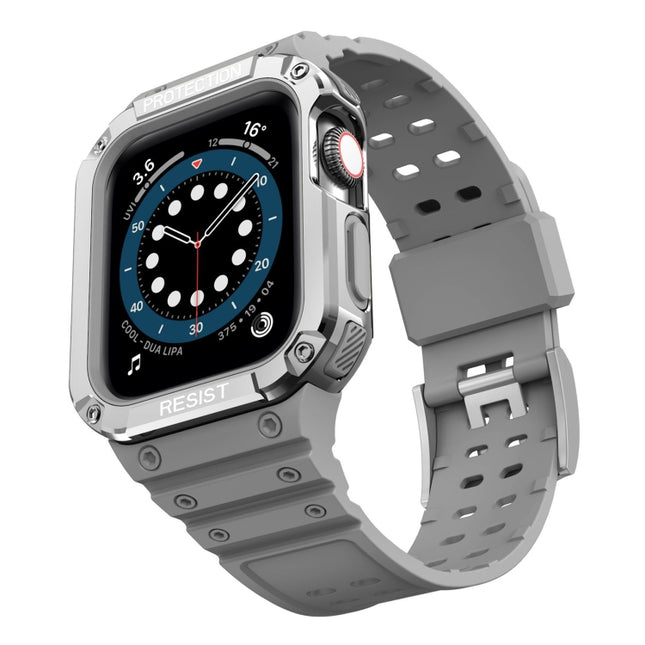 Silicone Integrated Replacement Strap Watchband For Apple Watch Series, For Apple Watch Series 9&8&7 45mm / SE&6&5&4 44mm / 3&2&1 42mm - DealBuddy