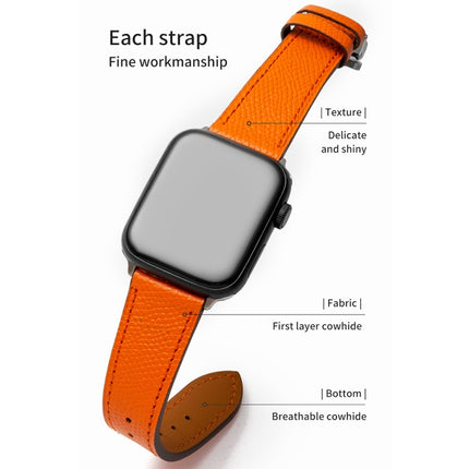 Butterfly Clasp Business Top Layer Cowhide Leather Strap Watchband, For Apple Watch Series 8&7 41mm / SE 2&6&SE&5&4 40mm / 3&2&1 38mm, For Apple Watch Series 6&SE&5&4 44mm / 3&2&1 42mm, For Apple Watch Series 6&SE& 5&4 40mm / 3 & 2 & 1 38mm - DealBuddy