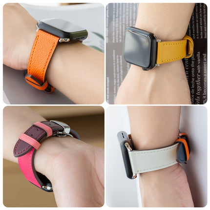 Butterfly Clasp Business Top Layer Cowhide Leather Strap Watchband - DealBuddy