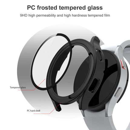 Electroplated PC + Tempered Glass Film Integrated Protective Case, For Samsung Galaxy Watch4 40mm, For Samsung Galaxy Watch4 44mm - DealBuddy