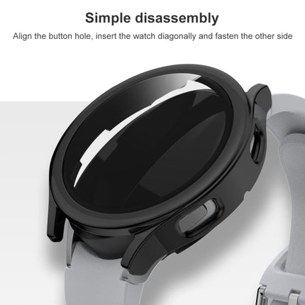 Electroplated PC + Tempered Glass Film Integrated Protective Case, For Samsung Galaxy Watch4 40mm, For Samsung Galaxy Watch4 44mm - DealBuddy