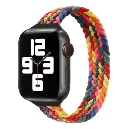 Small Waist Single Loop Nylon Braid Replacement Watchband For Apple Watch Series 7 41mm / 6&SE&5&4 40mm / 3&2&1 38mm - DealBuddy