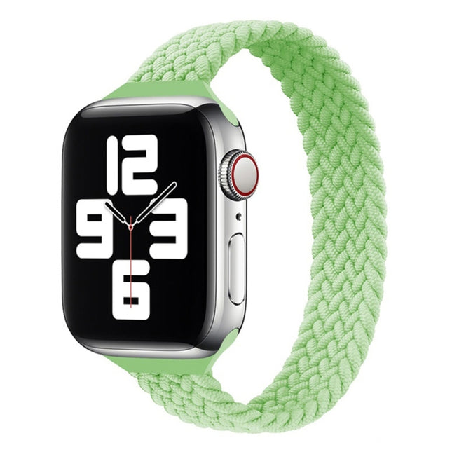 Small Waist Single Loop Nylon Braid Replacement Watchband For Apple Watch Series 7 45mm / 6&SE&5&4 44mm / 3&2&1 42mm - DealBuddy