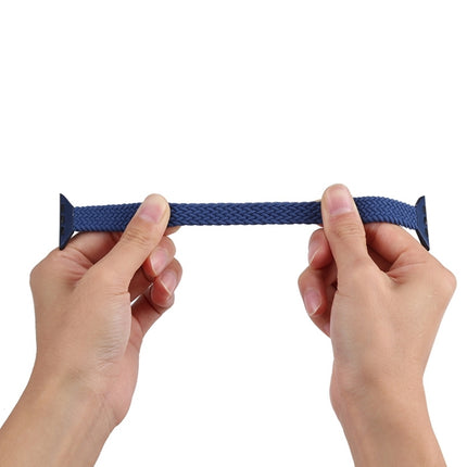 Small Waist Single Loop Nylon Braid Replacement Watchband For Apple Watch Series 7 45mm / 6&SE&5&4 44mm / 3&2&1 42mm - DealBuddy