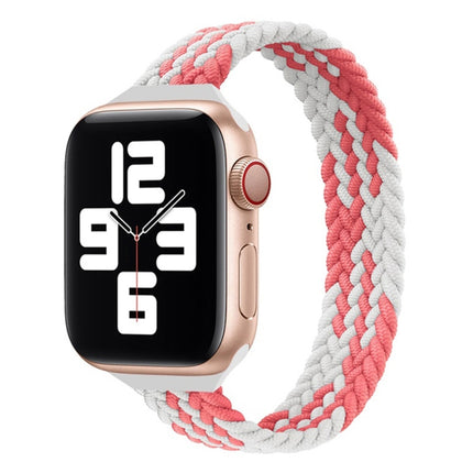 Small Waist Single Loop Nylon Braid Replacement Watchband For Apple Watch Series 7 45mm / 6&SE&5&4 44mm / 3&2&1 42mm - DealBuddy