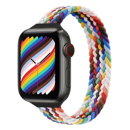 Small Waist Single Loop Nylon Braid Replacement Watchband For Apple Watch Series 7 45mm / 6&SE&5&4 44mm / 3&2&1 42mm - DealBuddy