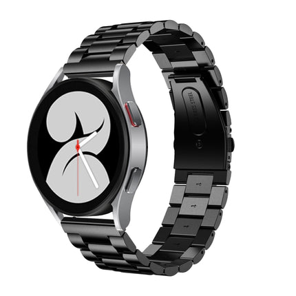 Universal Flat Head Three-bead Stainless Steel Replacement Strap Watchband, For Samsung Galaxy Watch4 40mm/44mm, For Samsung Galaxy Watch4 Classic 42mm/46mm - DealBuddy
