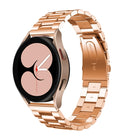 Universal Flat Head Three-bead Stainless Steel Replacement Strap Watchband, For Samsung Galaxy Watch4 40mm/44mm, For Samsung Galaxy Watch4 Classic 42mm/46mm - DealBuddy