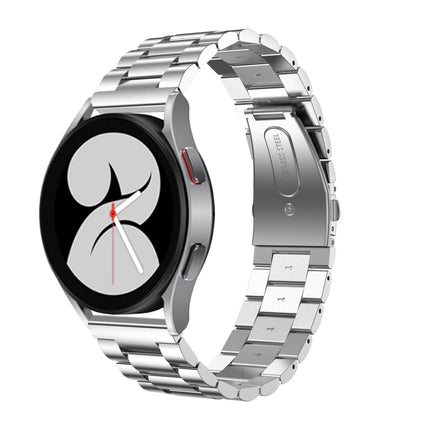 Universal Flat Head Three-bead Stainless Steel Replacement Strap Watchband, For Samsung Galaxy Watch4 40mm/44mm, For Samsung Galaxy Watch4 Classic 42mm/46mm - DealBuddy