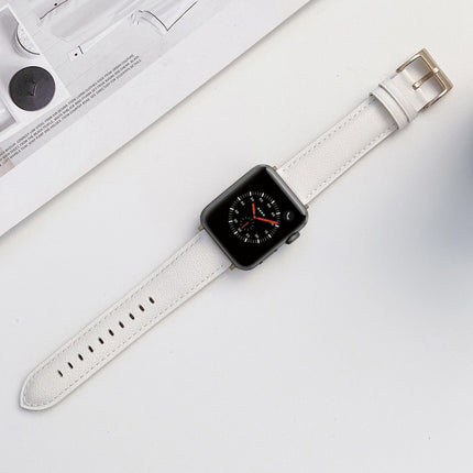 Sewing Leather Replacement Strap Watchband For Apple Watch Series - DealBuddy