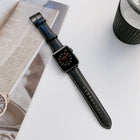 Sewing Leather Replacement Strap Watchband For Apple Watch Series, 7 41mm / 6&SE&5&4 40mm / 3&2&1 38mm, 7 45mm / 6&SE&5&4 44mm / 3&2&1 42mm - DealBuddy
