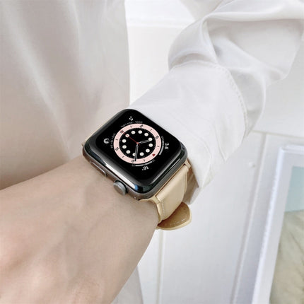 Sewing Leather Replacement Strap Watchband For Apple Watch Series - DealBuddy