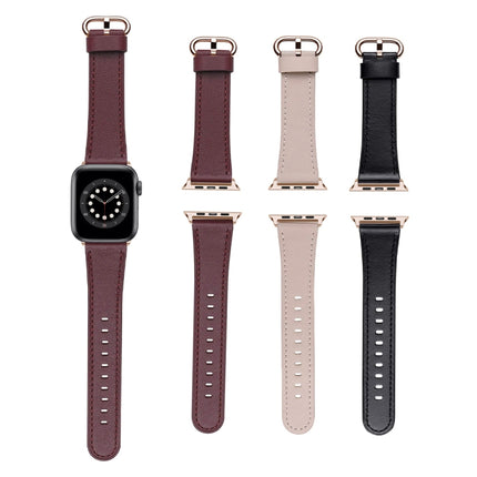 Classic Buckle Leather Replacement Strap Watchband For Apple Watch Series - DealBuddy