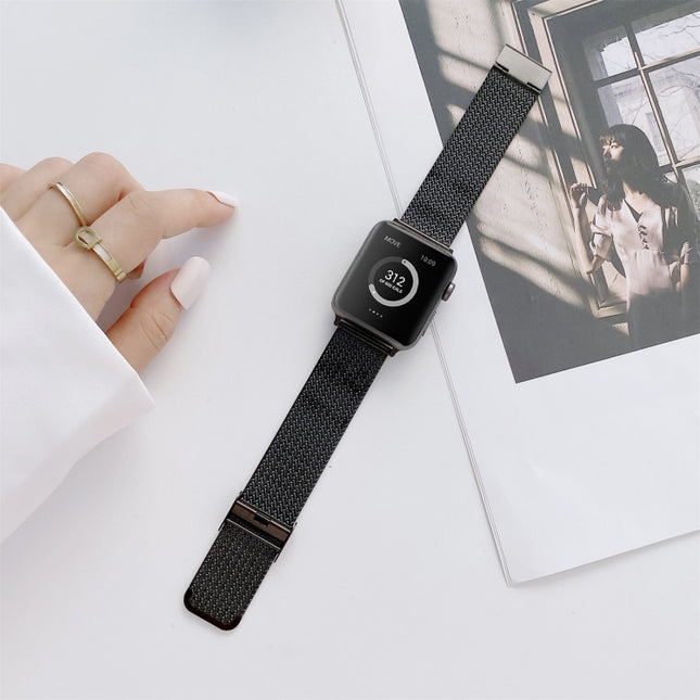 V-shaped Buckle Straight Steel Replacement Strap Watchband For Apple Watch Series - DealBuddy