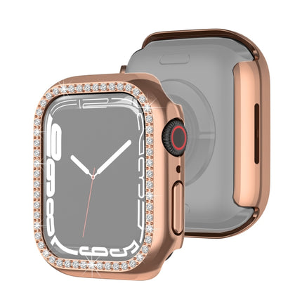 Electroplating PC Single Row Diamond Protective Case For Apple Watch Series, For Apple Watch Series 9 / 8 / 7 41mm, For Apple Watch Series 9 / 8 / 7 45mm - DealBuddy