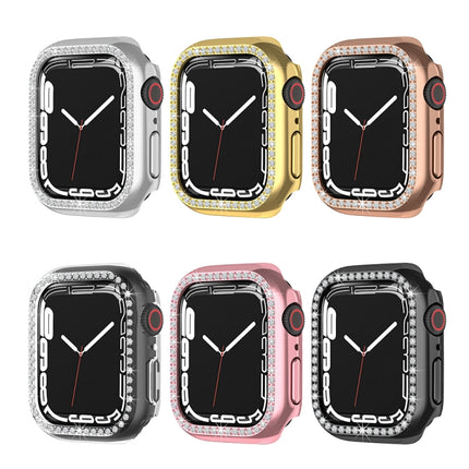 Electroplating PC Single Row Diamond Protective Case For Apple Watch Series, For Apple Watch Series 9 / 8 / 7 41mm, For Apple Watch Series 9 / 8 / 7 45mm - DealBuddy