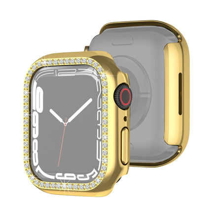 Electroplating PC Single Row Diamond Protective Case For Apple Watch Series, For Apple Watch Series 9 / 8 / 7 41mm, For Apple Watch Series 9 / 8 / 7 45mm - DealBuddy